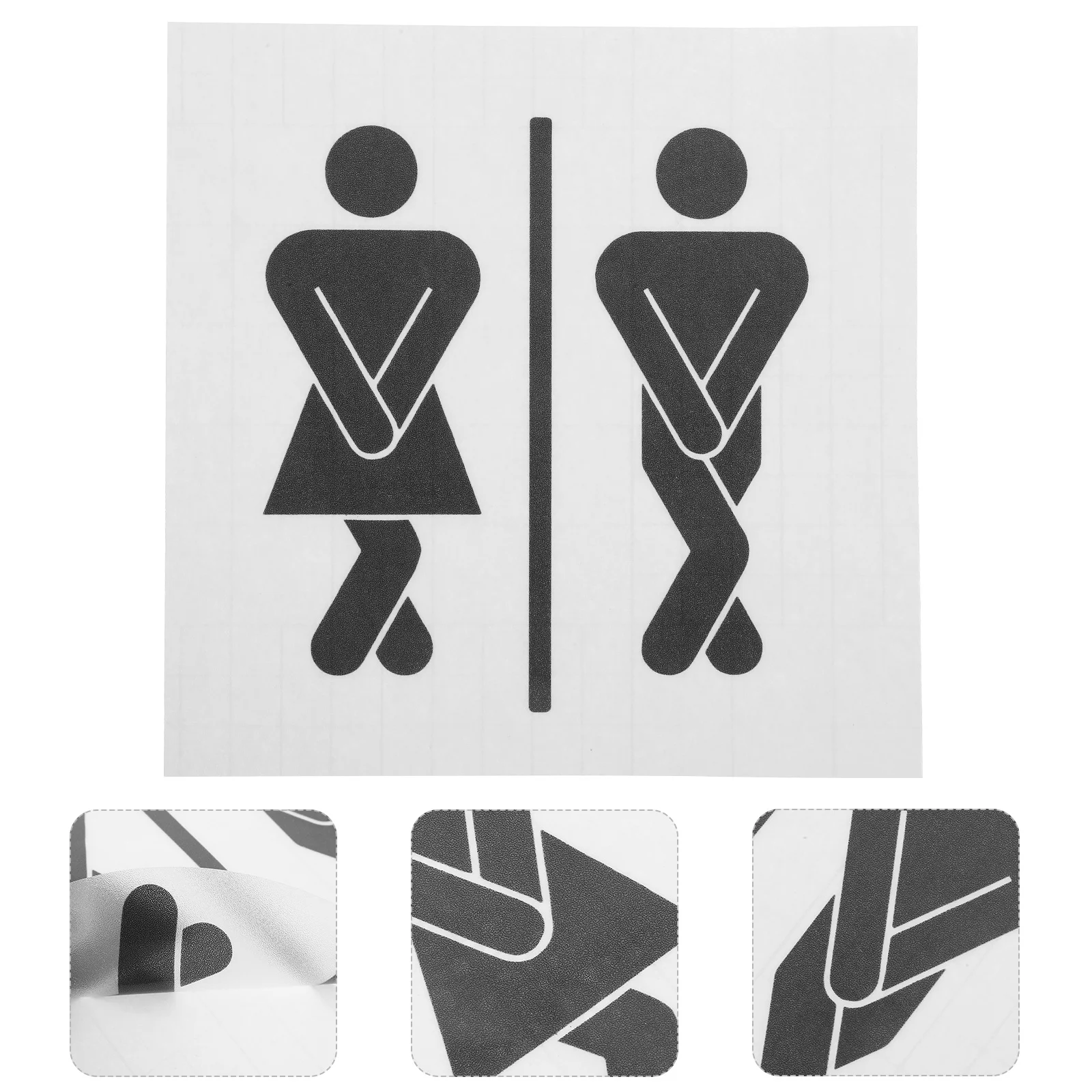 

Wall Decals Sanitary Door Sticker Men and Women Waterproof Stickers Bathroom Pvc Signs for