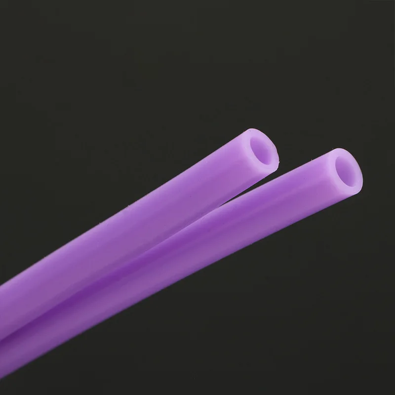 1Meter ID 2 3 4 5 6mm Food Grade Purple Silicone Rubber Tube Hose Tasteless Flexible High Temperature Resistant 2x4/4x6/5x7/6x8