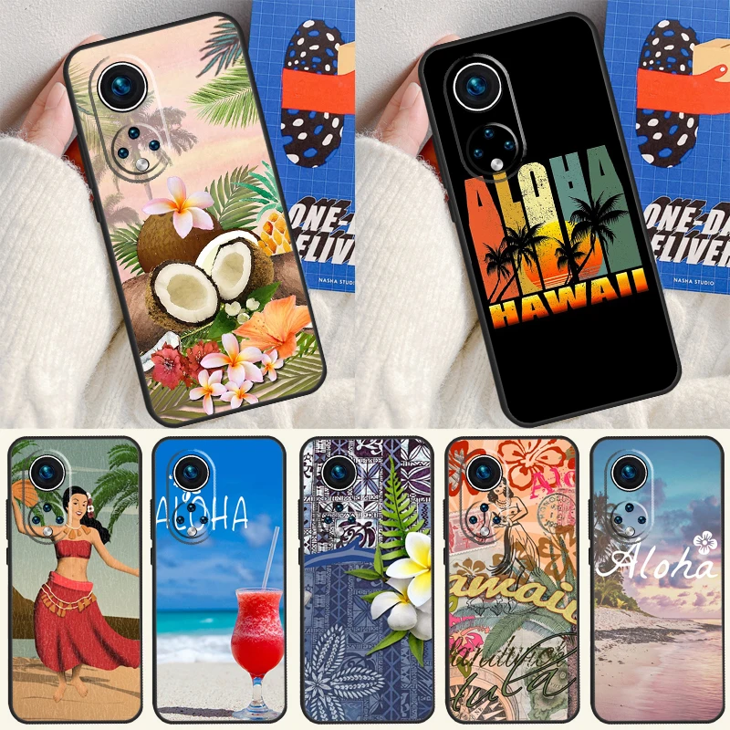 Aloha Beach Life Hawaii Funda For Huawei P20 P30 P40 P60 Pro P Smart Nova 9 5T Honor Magic5 Lite X8 X9 a 50 70 Case