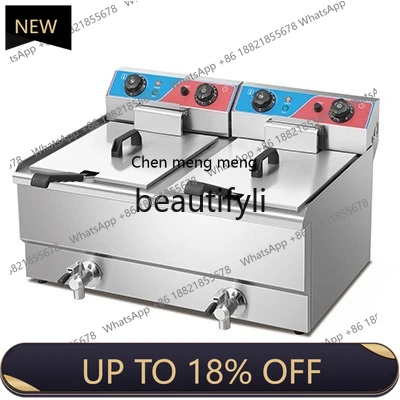 

Z189 Commercial, French fries fryer, single and double cylinder stall, fried tofu, electric heating pot