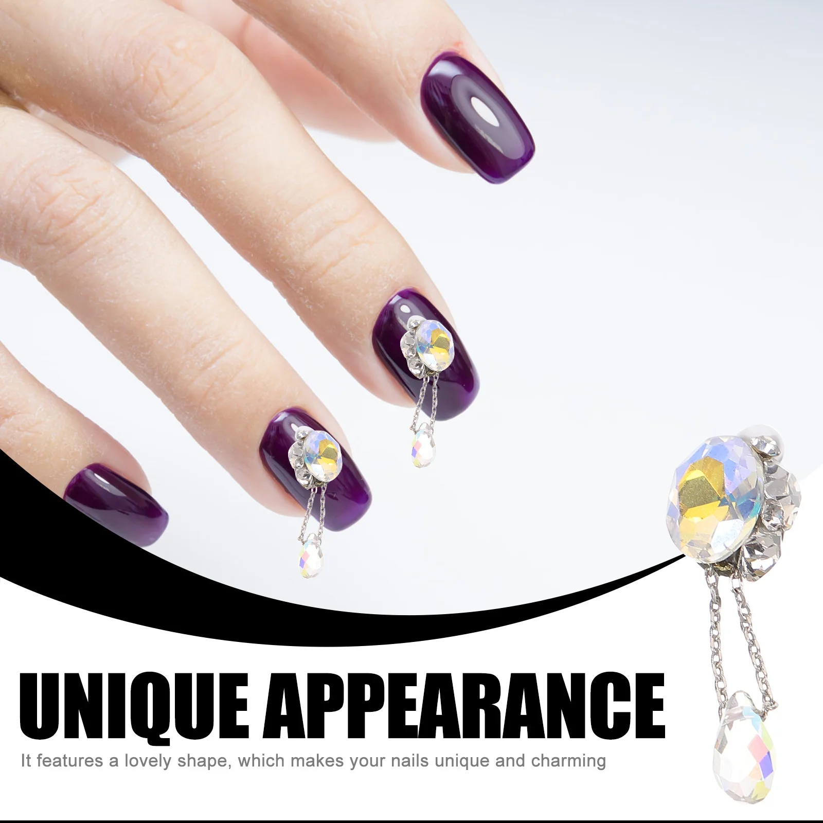 5 pièces pendentif ongles bricolage breloques strass manucure ornement créatif Nail Art accessoires manucure ornement ongle bricolage décor