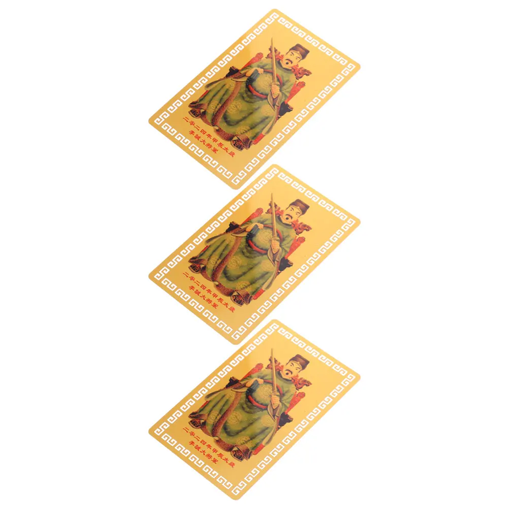 

3pcs Year Of Dragon Taisui Chinese Amulet Protection Auspicious Fengshui Small Lightweight Portable For Home Office