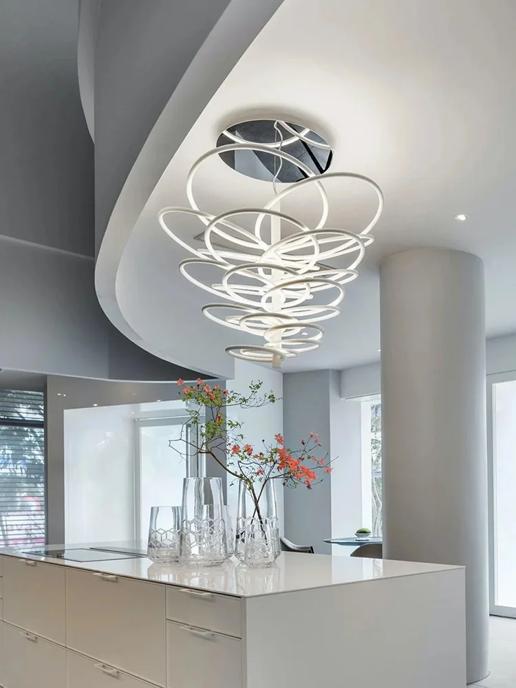 

Modern Minimalist Elegant Atmosphere Design Chandeliers Luxury Home-applicant LED Dimmable Main Lamps For Living Room