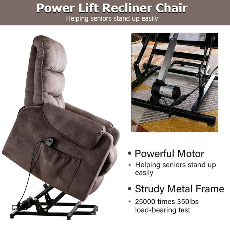 أريكة كرسي رفع كهربائي مع تدليك وحرارة لرفع الكراسي الكهربائية لكبار السن #5