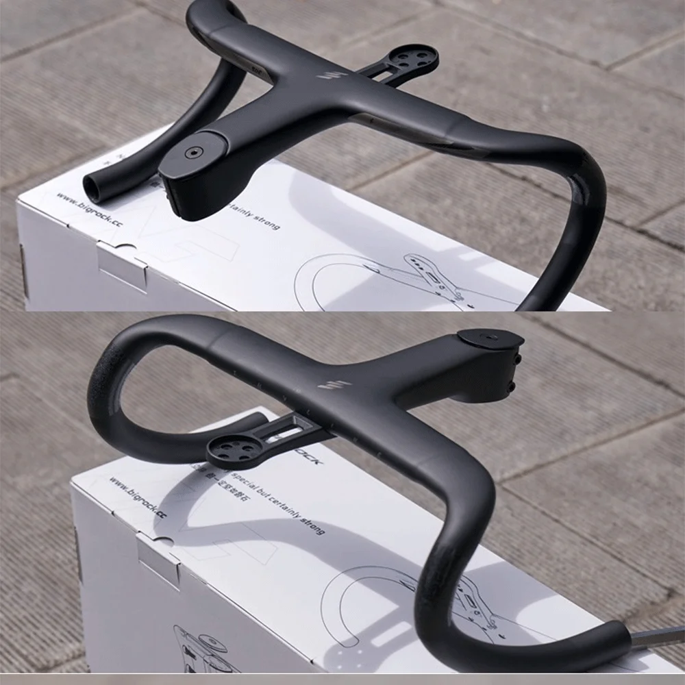 

Карбоновый руль BIGROCK для шоссейных и гравийных велосипедов с полной внутренней проводкой тросов, размеры 360/380/400/420 для OD1 28.6 мм и OD2 31.8 мм.