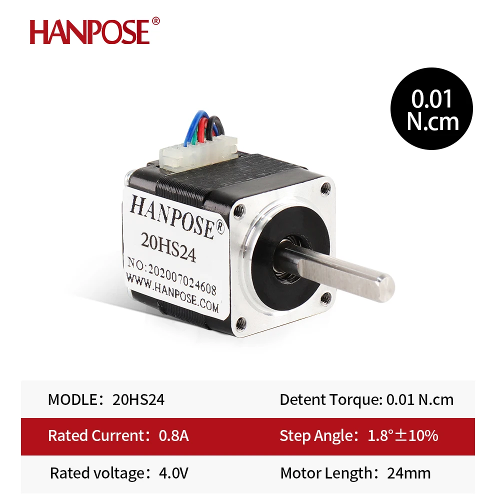 NEMA08  20HS24 0.8A 12 N·m 24 mm Motor specifically designed for 20-series arcade machine components