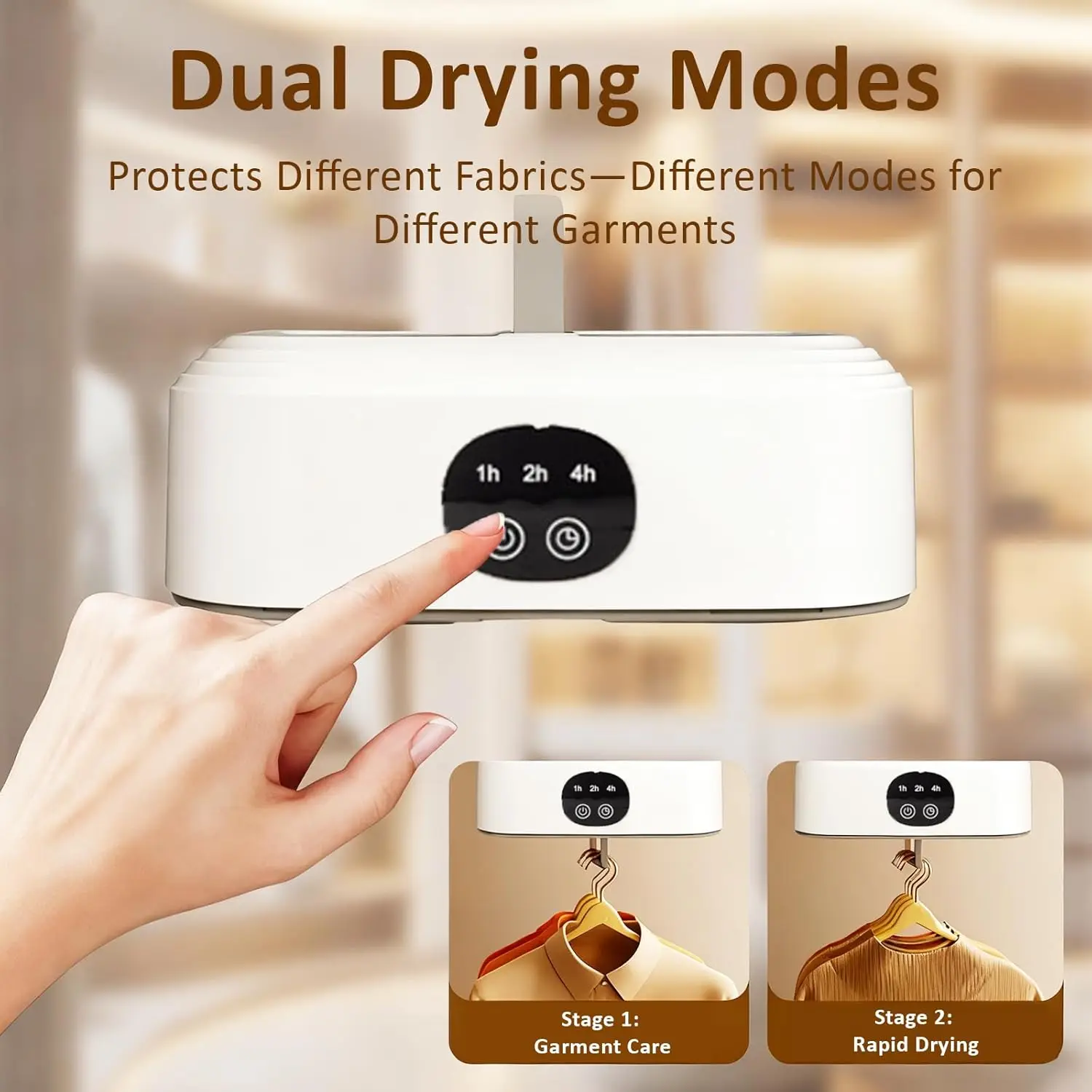 مجفف ملابس صغير محمول مع مؤقت وحقيبة جافة للسفر والشقة والمركبات الترفيهية #4