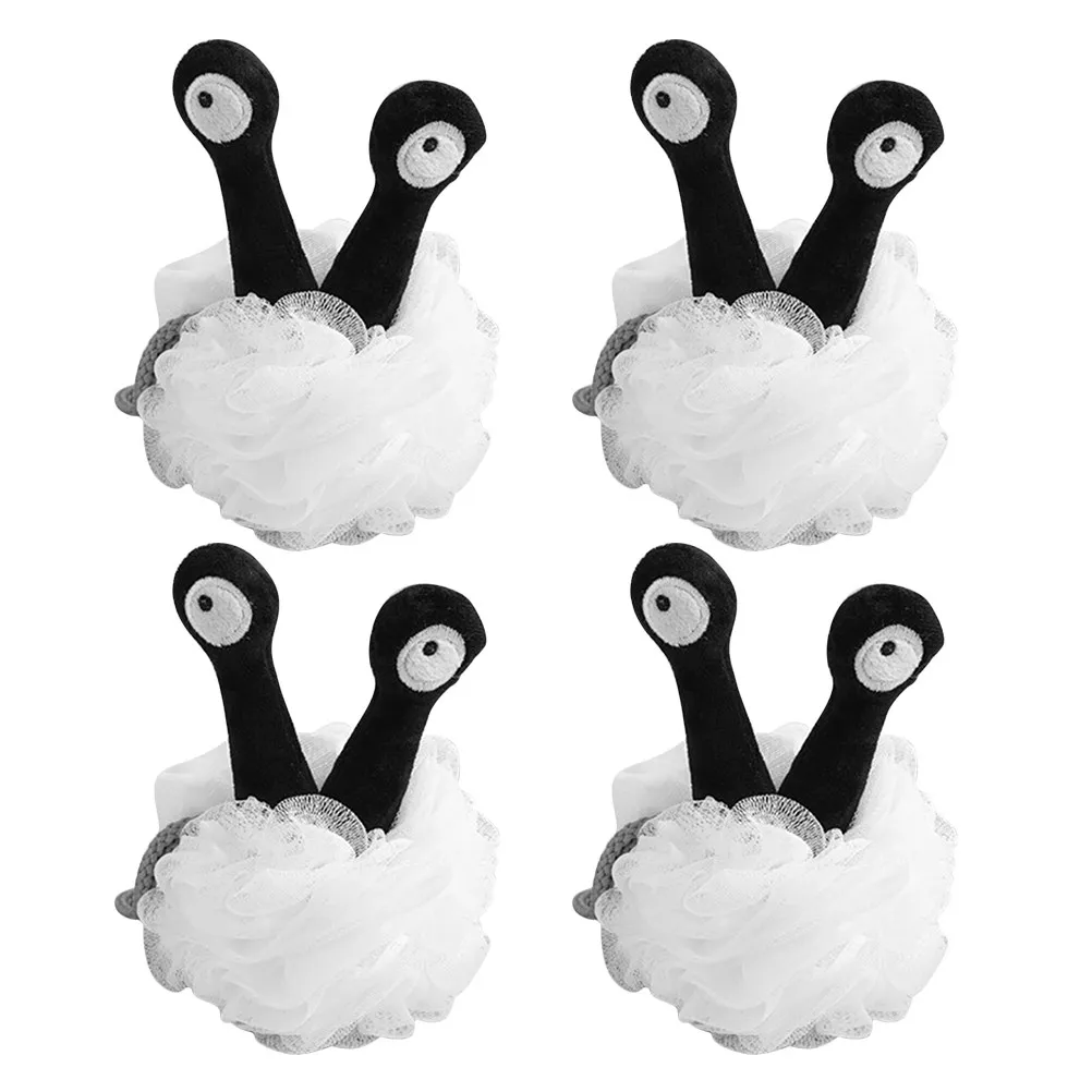 

4Pcs Cute Animal Bath Sponge Large Soft Exfoliating Shower Ball for Children and Adults Easy Dry Hanging Rope Cartoon Bath