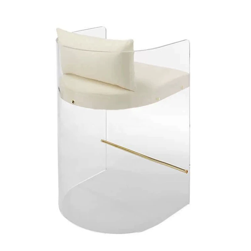 

upholstered bar chair metal foot pedal suitable for dining room living room family bar outdoor use