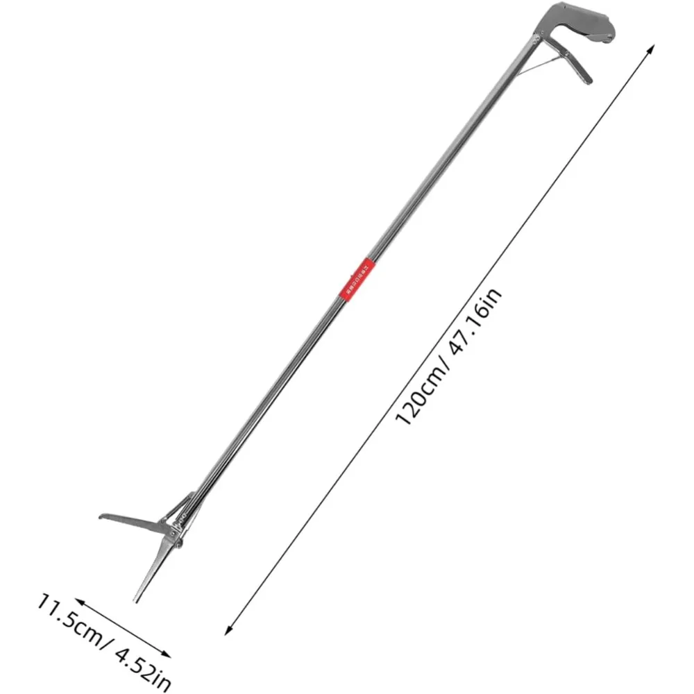 1.2m Foldable Snake Tongs, Long Reach Grabber for Catching Lobster, Eel, Crab – Easy Pick Up Tool for Fishing
