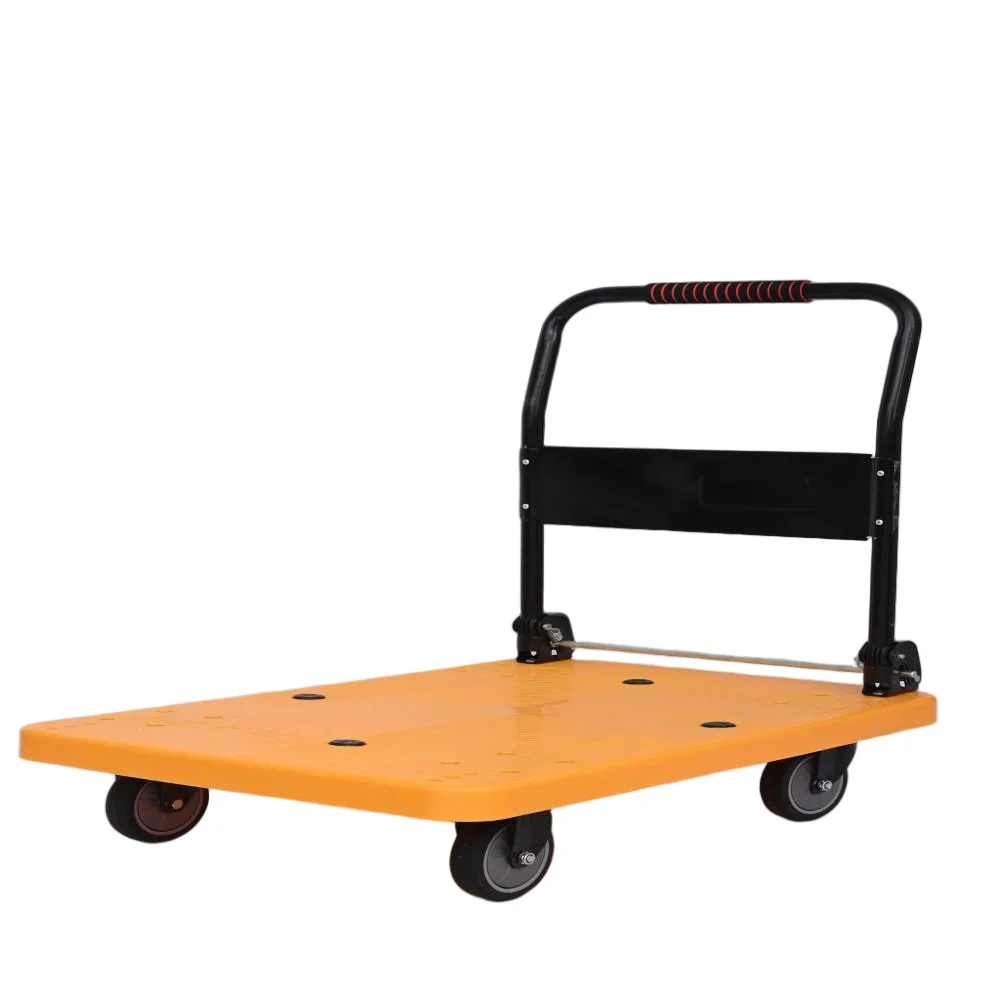 chariot-de-transport-industriel-robuste-a-quatre-roues-plateau-ferme-personnalisable-oem-en-metal-et-plastique-pour-entrepot-et-manutention-de-marchandises