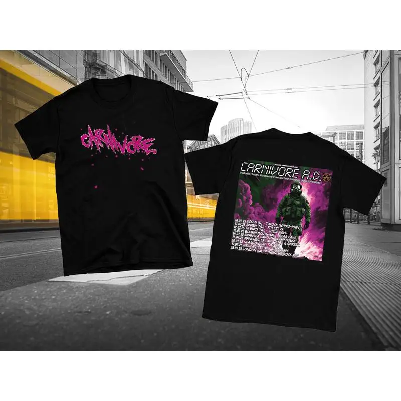 2 Sides Carnivore Band 2025 UK Tour Shirt Black Unisex S-5XL 1J0315