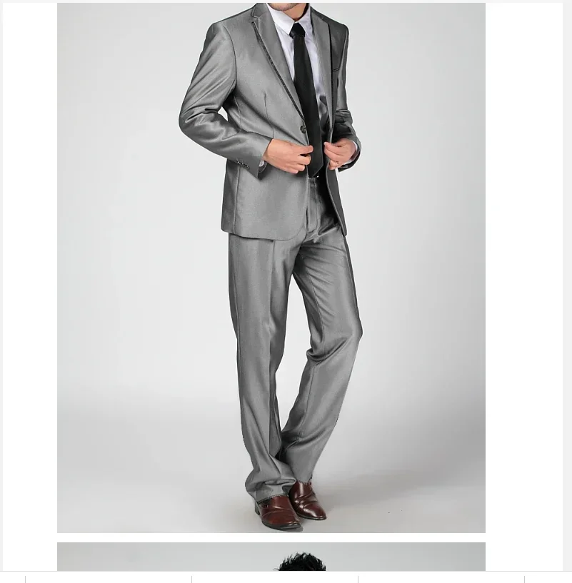 

1422 Men's Suit Korean Style Slim Groom Wedding Dress