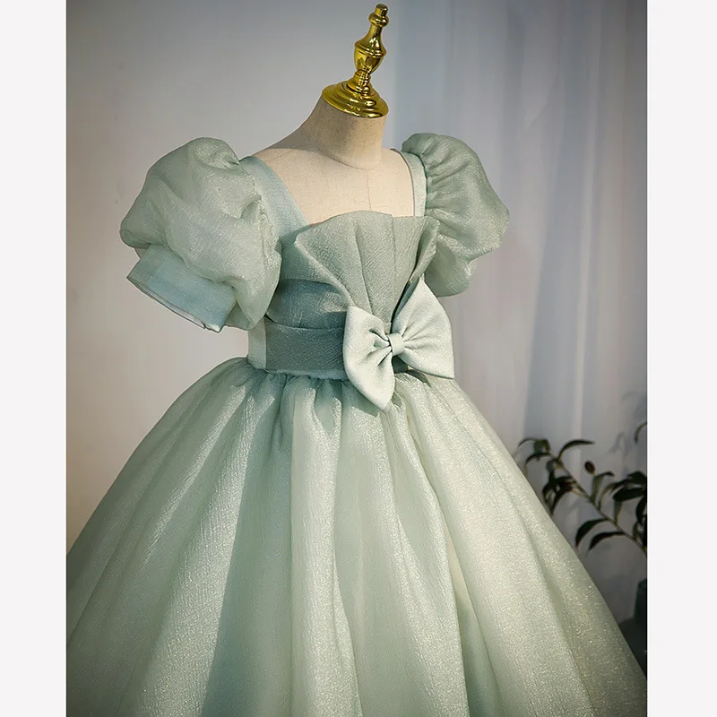 Girls' High-End Formal Princess Gown Children's Wedding Dress Stylish Host Show Birthday Piano Performance Outfit Spring