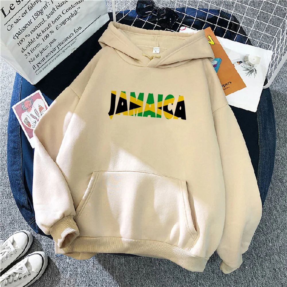 

Jamaica hoodies women graphic 2023 aesthetic Winter clothing women long sleeve top Hooded Shirt