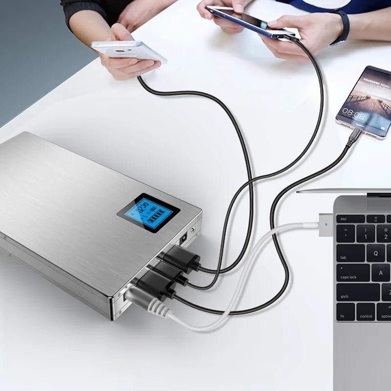 

5V/9V/12V/15V/16V/19V/19.5V/20V/24V Li-polymer 120ah PD Type-C USB Battery for Laptop Cellphone Breathing Machine Power Bank