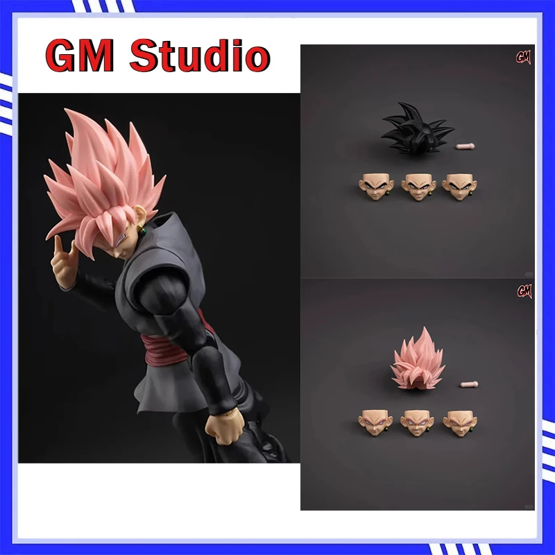 GM Studio Black Goku Heads Dragon Ball SHF Super Saiyan Son Goku Zamasu 1/12 Anime Action Figure Doll Model Toys Gifts PVC