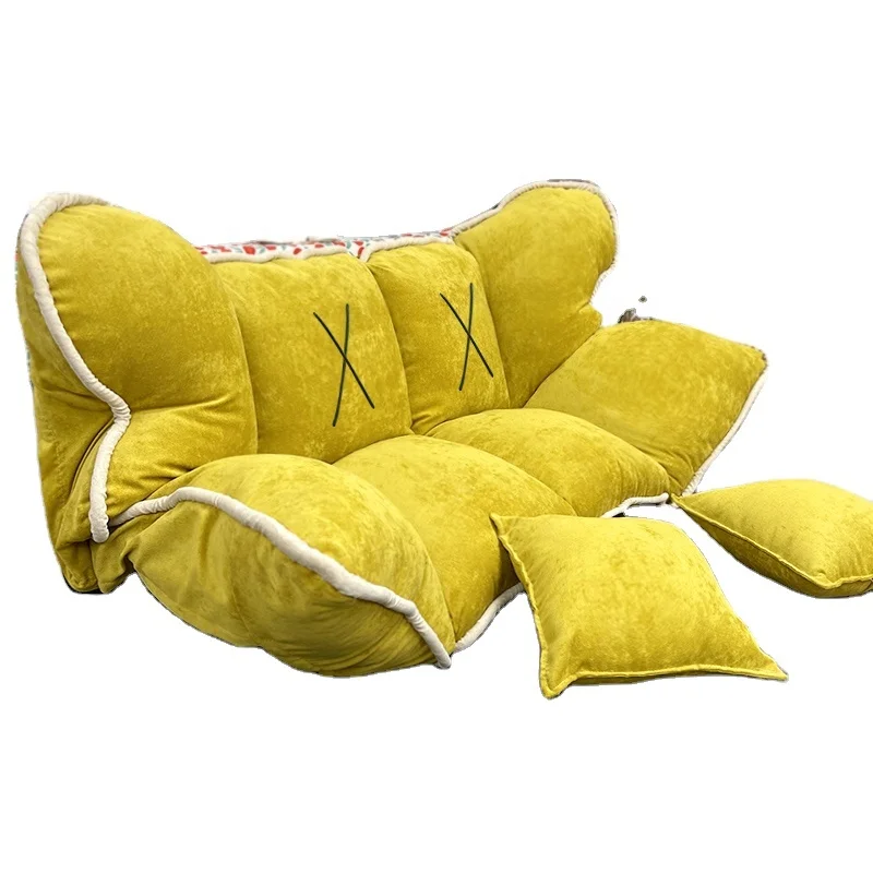 #Newest Folding Fabric Sofa Floor Fully Wrapped Lazy Sofa For Children And Adults Living Room Furniture