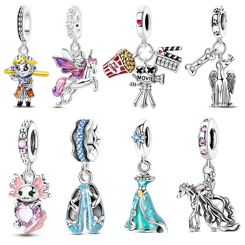 

Подвески из серебра 925 пробы, бусины для собак Ньютона, подходят для оригинального браслета «сделай сам», для женщин, ювелирные изделия