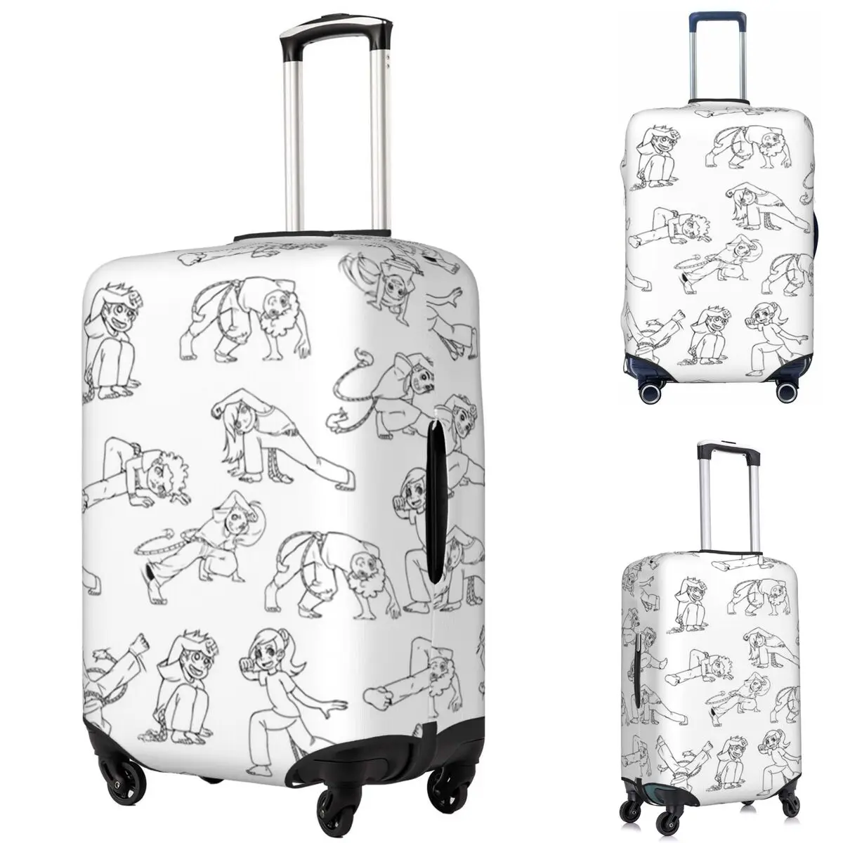 

Capoeira Movements Suitcase Cover Protection Elastic Travel Luggage Protector Covers for 18-32 Inch