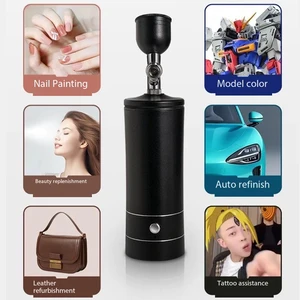 طقم طلاء فن الأظافر البخاخة مع ضاغط بخاخة صغيرة لطلاء الكيك محمول باليد رذاذ بندقية مسمار البخاخة أفضل 8 مسامير مسدس ضغط للمبيعات - No8