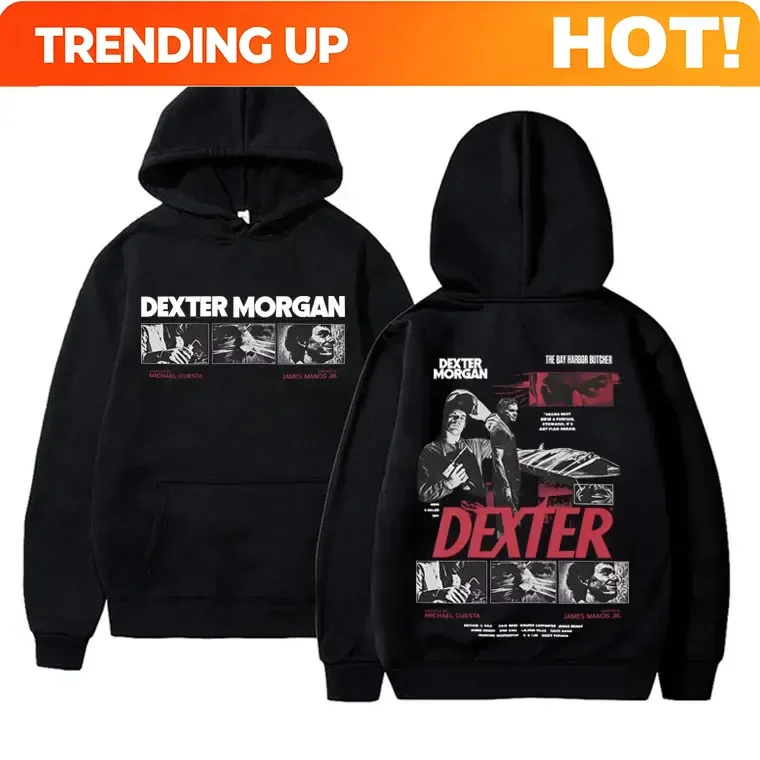 Sweat-shirt à capuche pour hommes, décontracté, à la mode rétro, Y2K, confortable, avec motif de la série télévisée Dexter Morgan The Bay Harbour Butcher