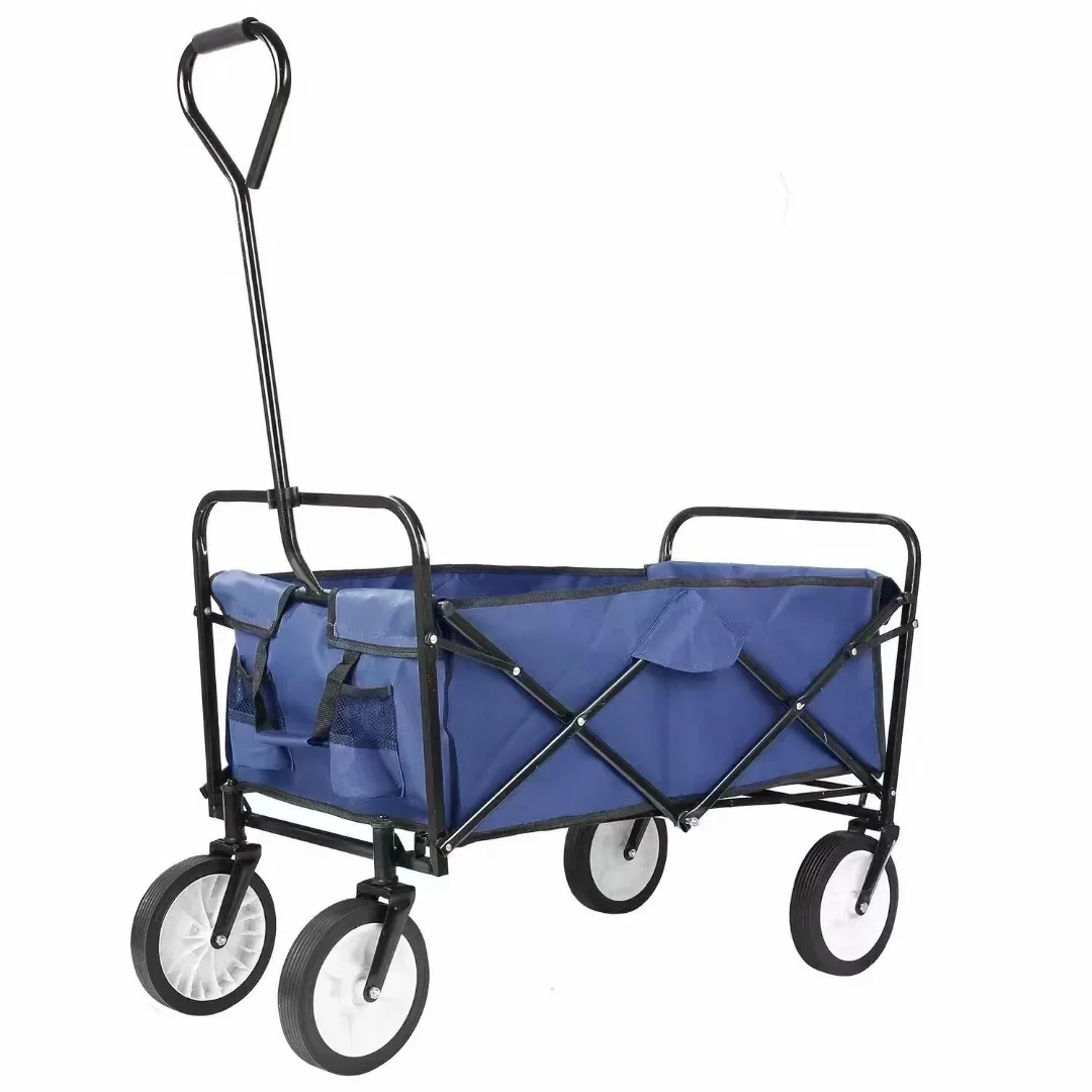 Folding Wagon Beach Folding Wagon Carts Platform Wagon For Sports Camping With All-Terrain Wheels FW80