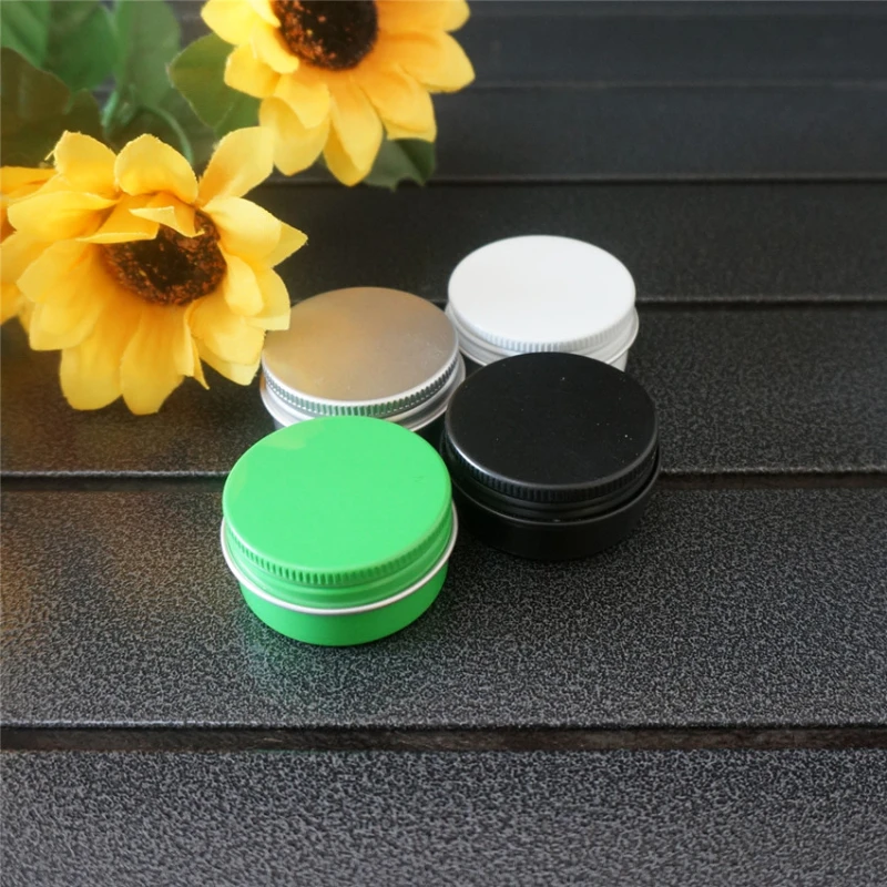 

20ml Black Round Aluminum Box Metal Tin Cans Cosmetic Green Empty Cream DIY 20g Refillable Jar Tea Aluminum Pot Containers