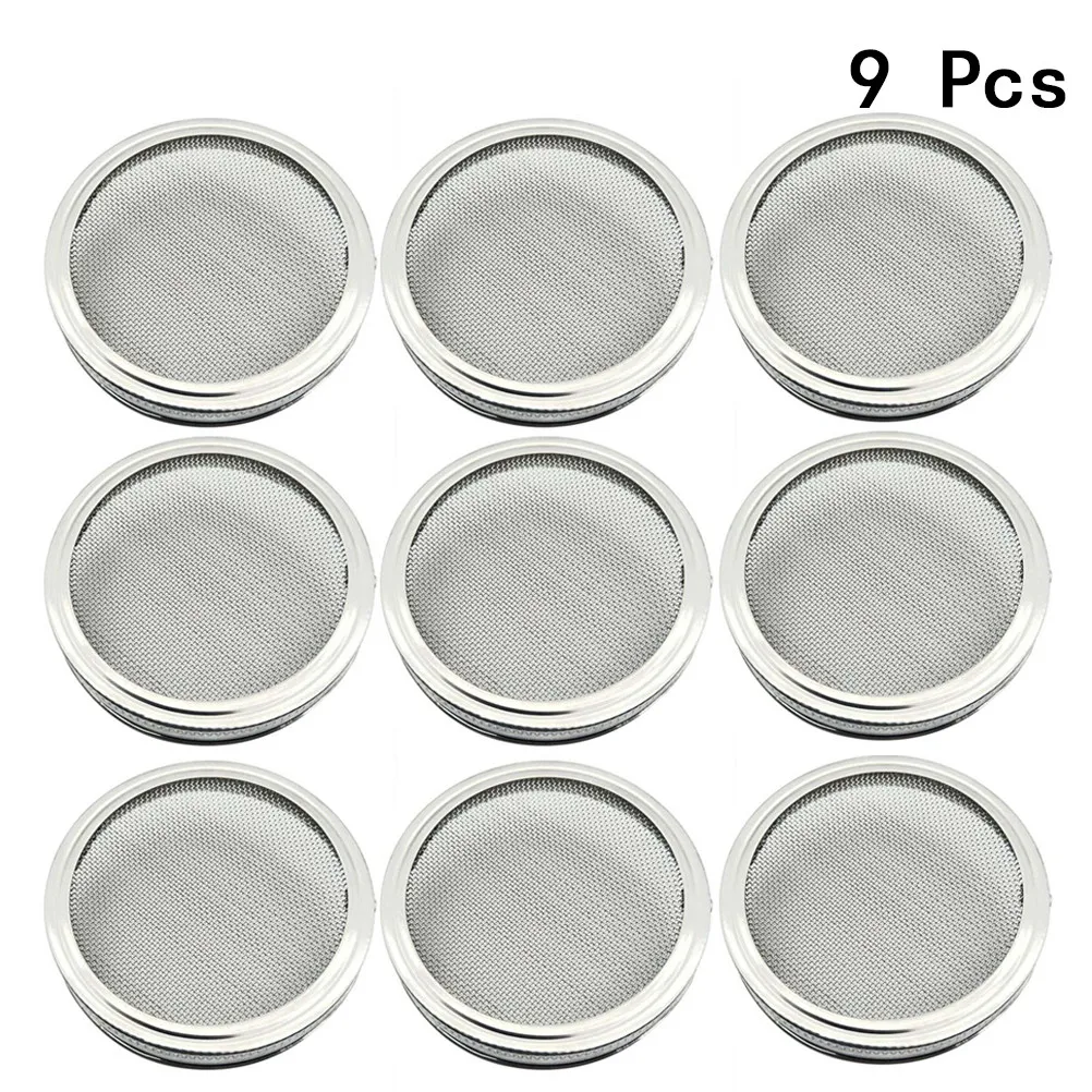 3Pcs Stainless Steel Sprouting Lids for Wide Mouth Mason Jars Fine Mesh Screen for Organic Broccoli Bean Lentil Sprouts Safe