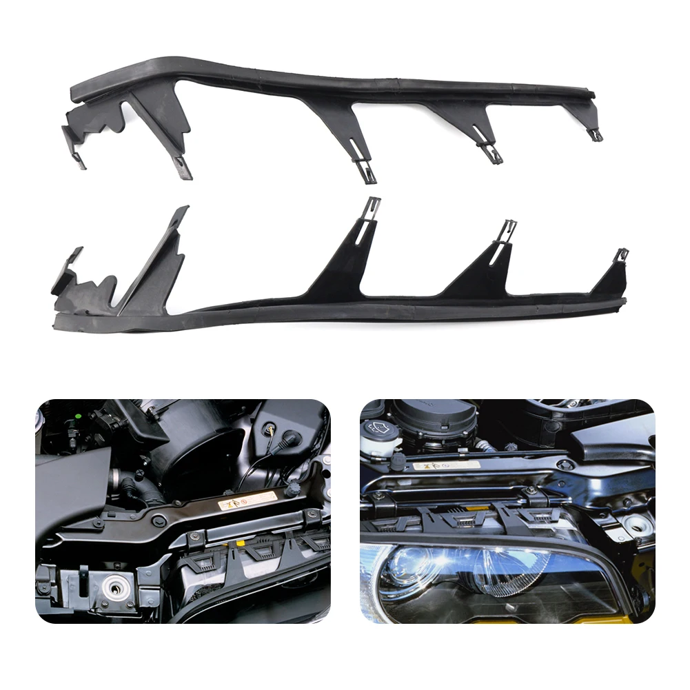 Car Front Upper Headlight Cover Strips Trims Headlight Sealing Strip Gasket for BMW E46 Pre-LCI 1998-2003/03 M3 2001-2006