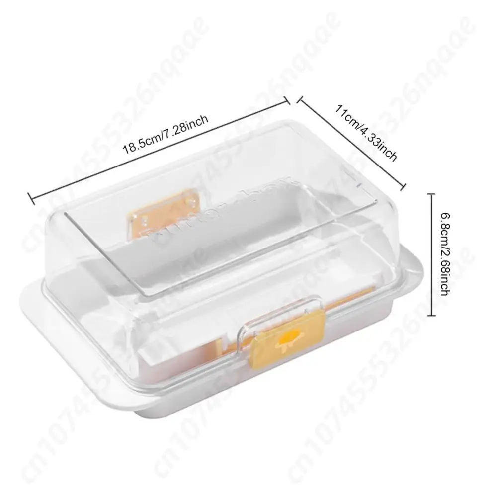 أطباق زبدة محكمة الغلق مع غطاء وسكين شرائح الجبن صندوق تخزين التعبئة والتغليف صينية زبدة بلاستيكية محكمة الغلق لمستلزمات المطبخ #6