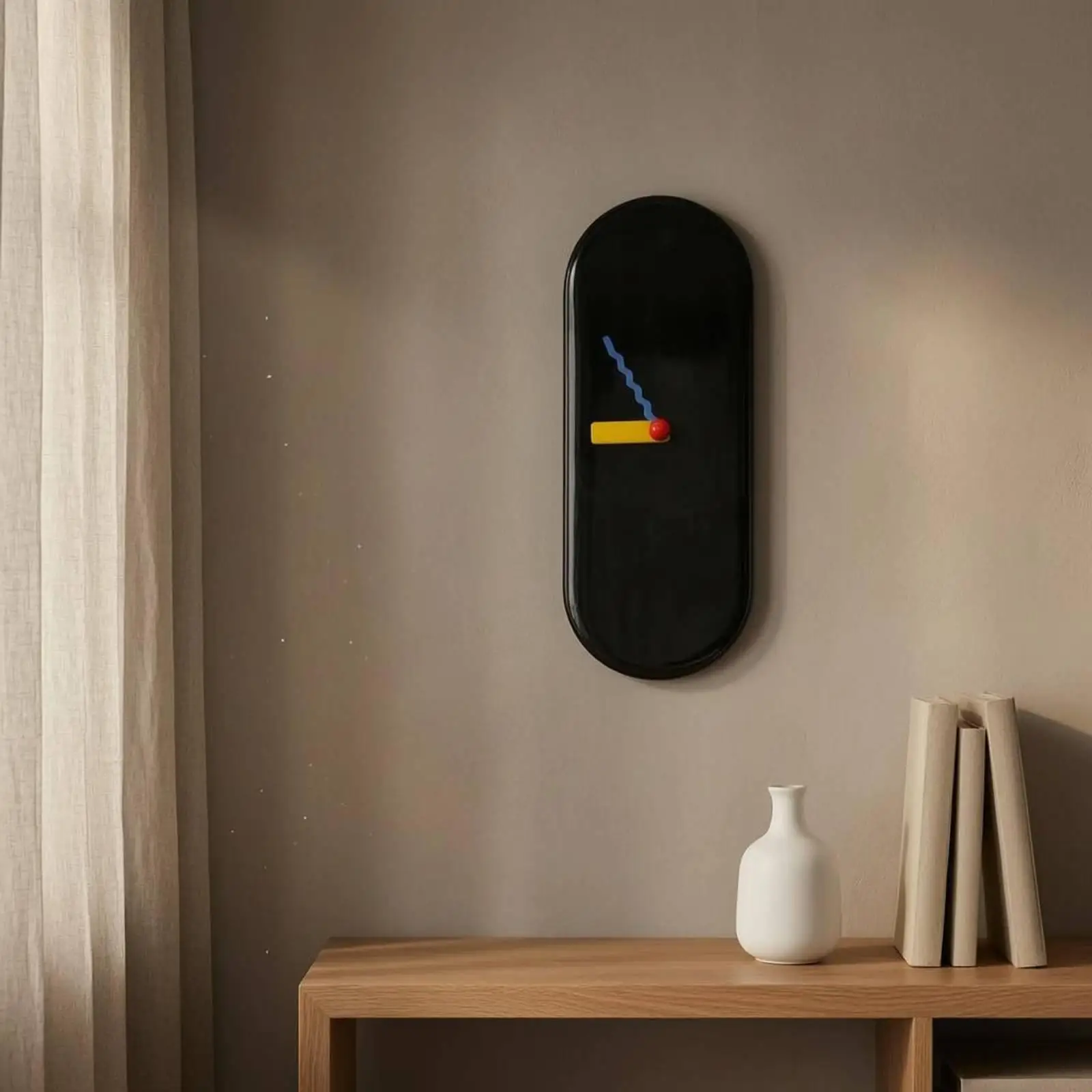 Large Size Wall Clock Colorful Hands Rectangular Desk Clock Home Decoration for Bedroom Office Kitchen