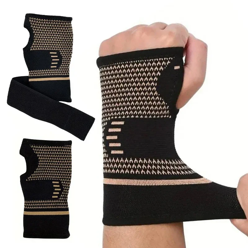 Protector de muñeca de compresión para Crossfit, pulseras deportivas para gimnasio, muñequera para culturismo, soporte de muñeca tejido, vendaje de palma, 1 Uds.