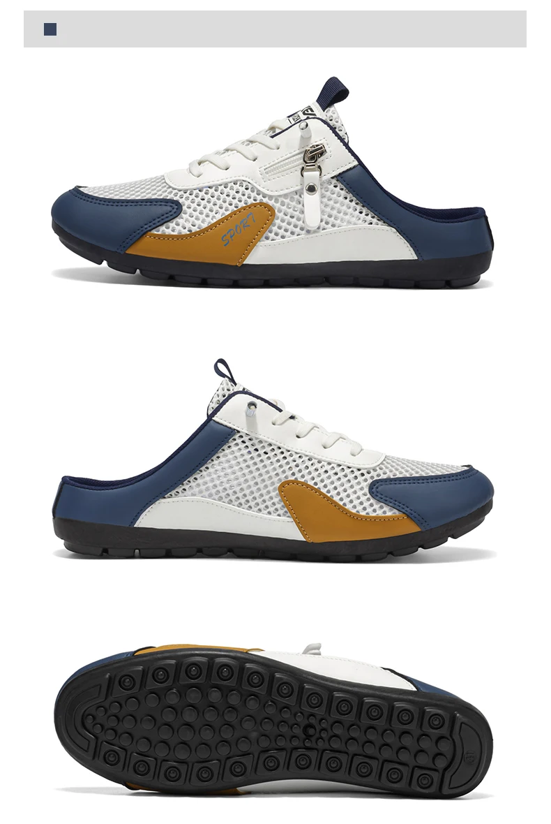 Sommer-Slipper für Herren, trendige, flache, atmungsaktive, lässige Indoor-Outdoor-Wanderschuhe, Herren-Sneaker, chanclas de hombre – Detail 23