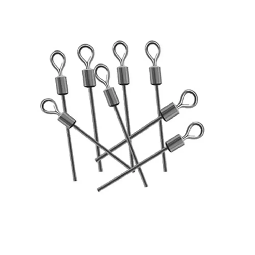 50 قطعة الفولاذ المقاوم للصدأ الصيد موصل دبوس النحاس برميل المتداول موصل القطب الطويل أسلاك الفولاذ الصلب الصيد قطب