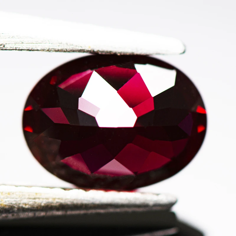 أعلى مختبر نمت روبي البيضاوي قطع حمامة الدم الأحمر VVS1 الأحجار الكريمة للسحر DIY صنع المجوهرات شهادة قابلة للاختيار