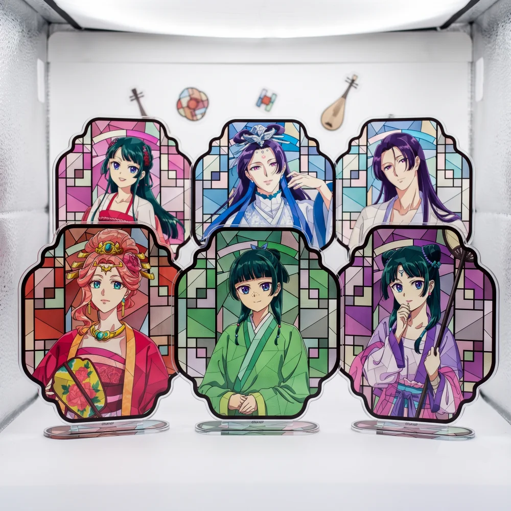 Maomao The Apothecary Diaries Acrylic 10CM Stand Keychain Jinshi Gyokuyou Lishu Stained Glass Ver. Desk Decor Gift for Fans