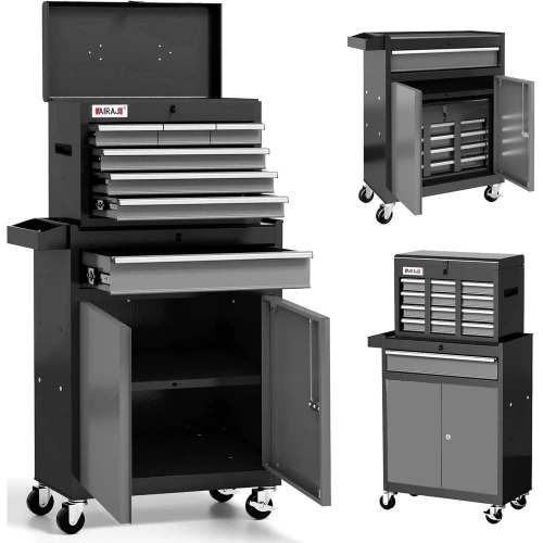 

Ящик для инструментов 7-Der | Ящик для инструментов на колесах, 40 дюймов, с выдвижной ручкой | Съемный металлический ящик для инструментов | Шкаф для хранения в гараже или ремонтной комнате