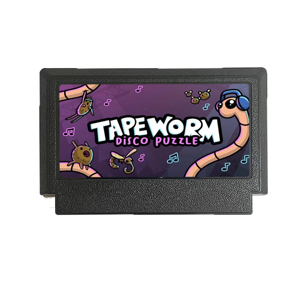 Tapeworm Disco Puzzle - A Brand NEW 60 Pin FC Famicom Game Cartridge For Nintendo Family Computer Game Console