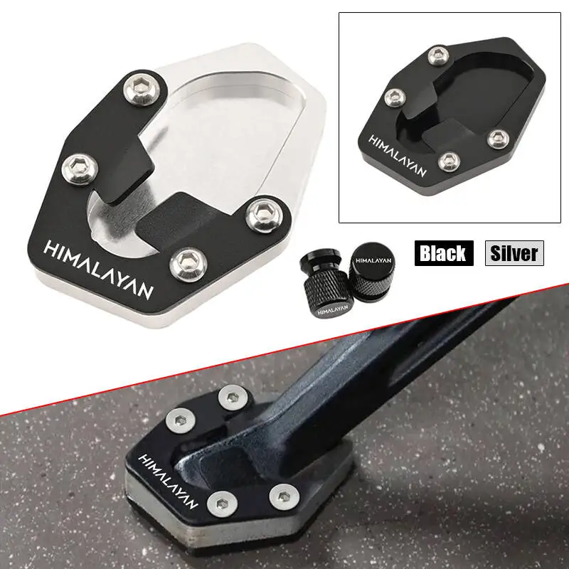 Für Himlayan 450 HIMALAYAN 450 2024 2025 CNC Zubehör Motorrad Ständer Fuß Seite Stehen Enlarger Pad & Reifen Ventil Kappe