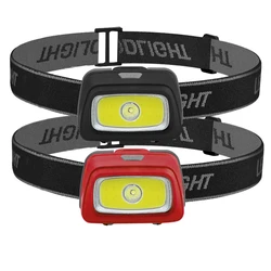 Portable mini COB+XPE LED Headlamp Outdoor camping Fishing headlights Work Maintenance lantern flashlight Use 3*AAA Battery