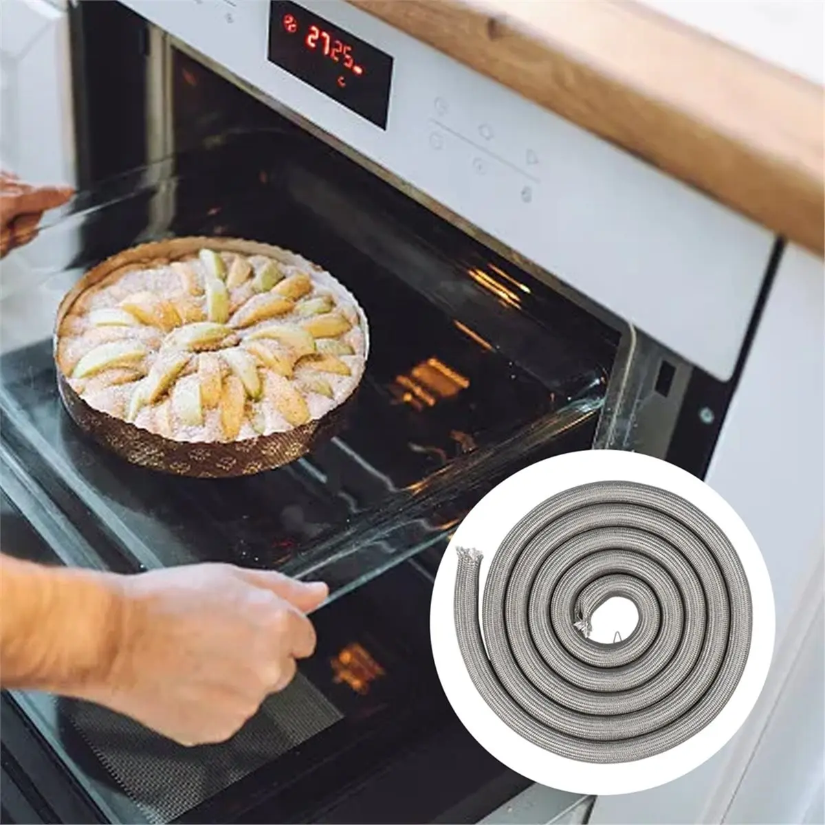 BHBL Fits Multiple Oven Models Gasket WB32K5039 Oven Door Seal High Temperature Complete Oven Installation Kit view 2