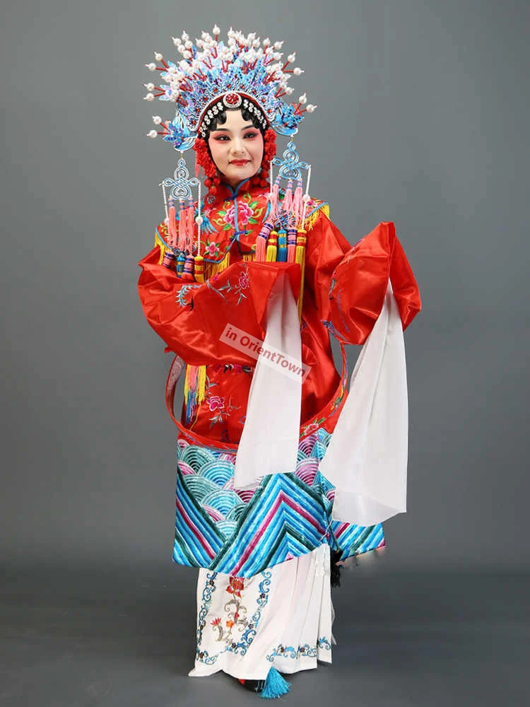 Flowers Embroidery Beijing Opera Wear Drunken Beauty Peking Opera Clothing Drama Role Costume Princess traditional Troupe Outfit