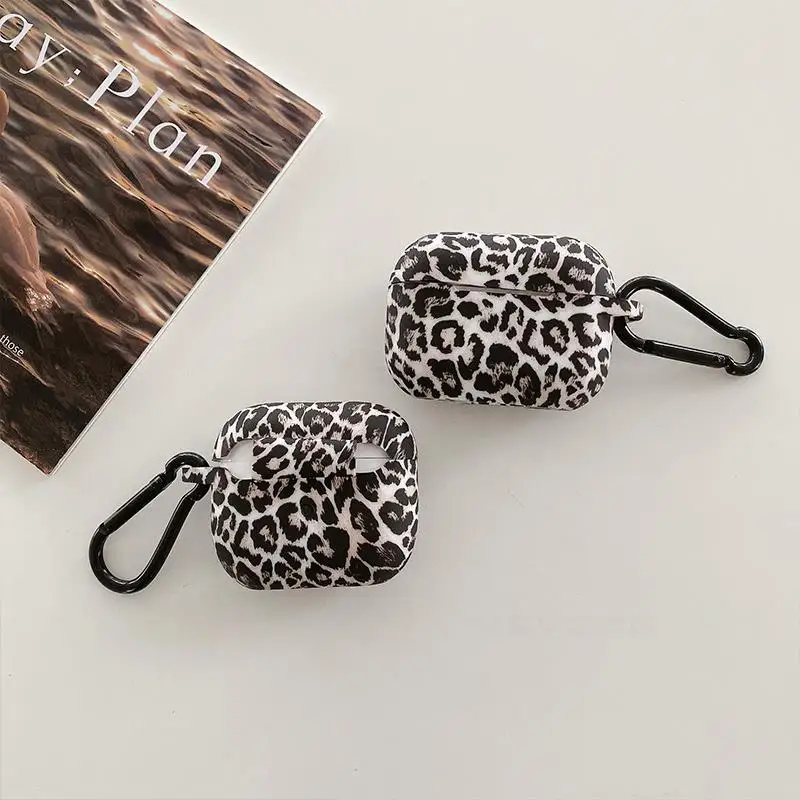 Leopard Earphone Case For Apple Airpods Pro 2 3 Air Pod Pro 2 3 Generation Silicone Case Protector Earring Charging Boxs Cover