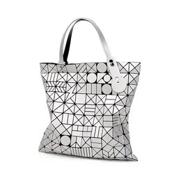 Luxury Designer Handbags High Quality Shoulder Bags for Women Tote Bag Fashion Geometric Laser Foldable Large Capacity