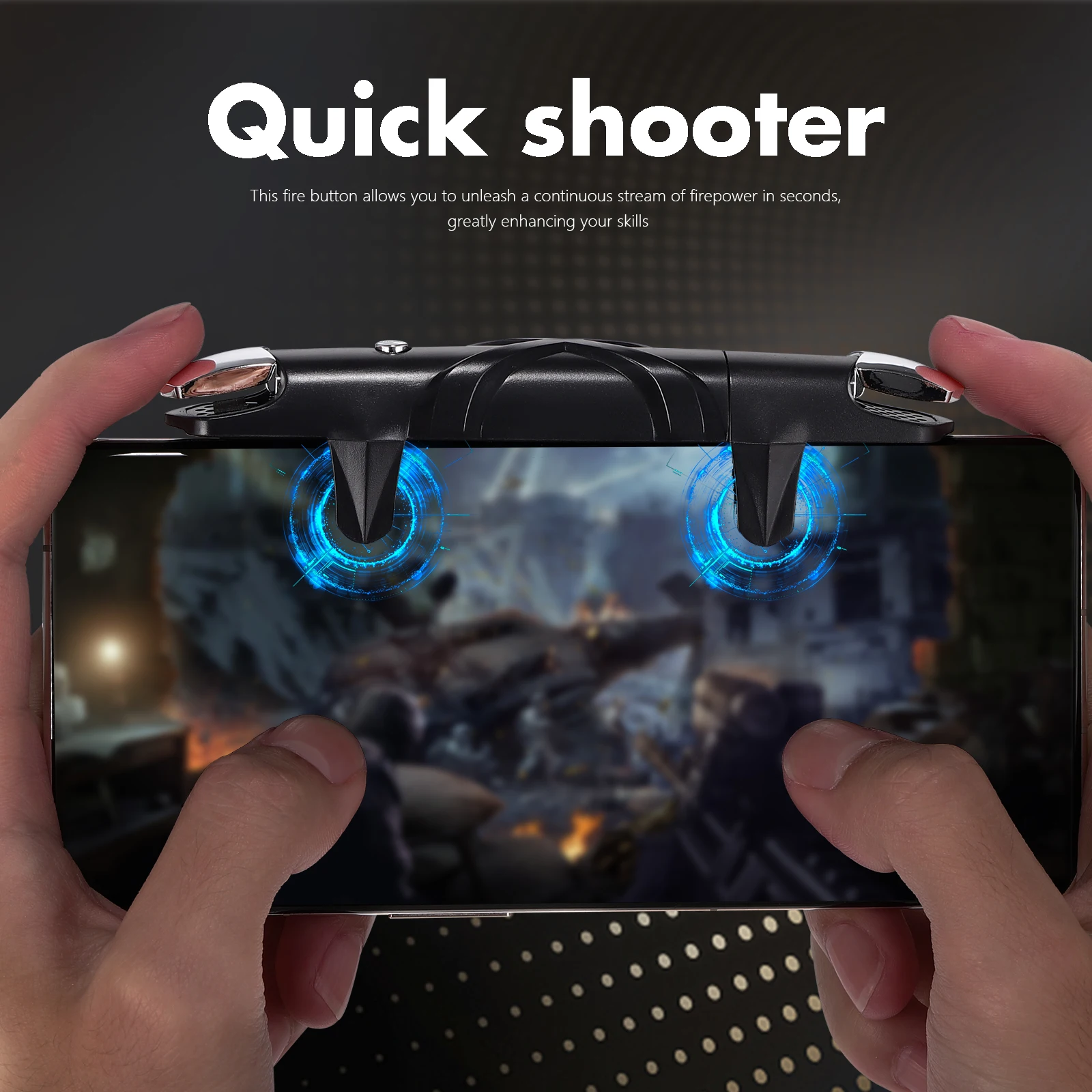 

Quick Fire Button Mobile Controller Adjustable Length Ergonomic Game Trigger For Phones Enhanced Shooting Speed Compatible All