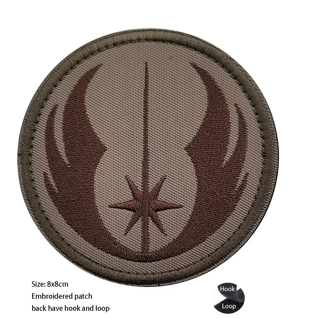 Planet Jedi Order The Mandalore Bounty Hunter Boba Fett Emblem besticktes Armband mit Klettverschluss für Kleidung