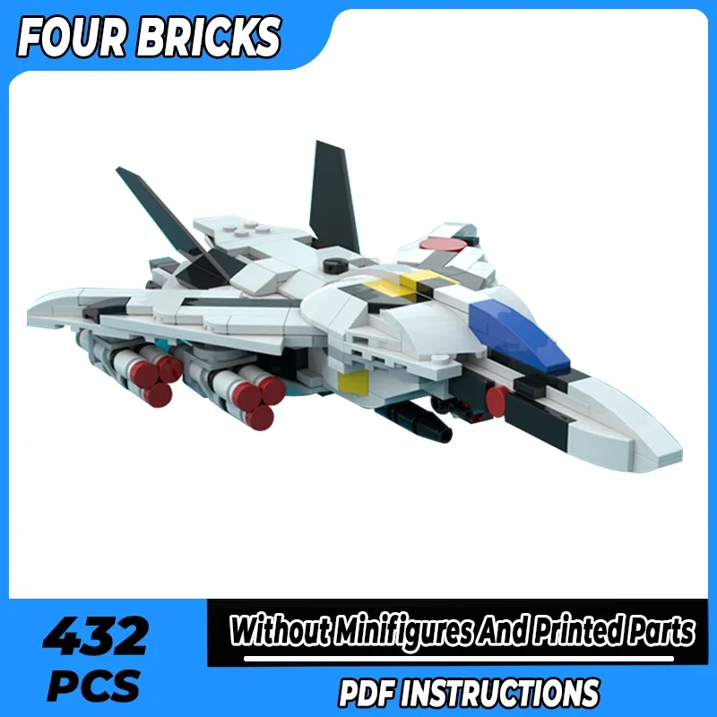 

Moc Building Bricks Military Model VF-1S Valkyrie Fighter Technology Modular Blocks Gifts Toys For Children DIY Sets Assembly