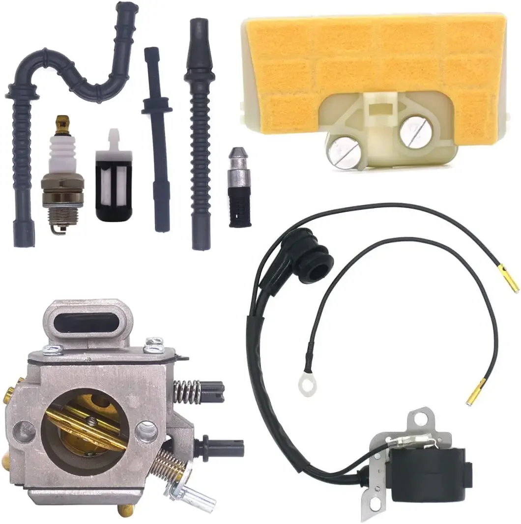 Carburetor for STIHL 029 039 MS310 MS390 Chainsaw with Ignition Coil Air Filter Fuel Line Repower Kit