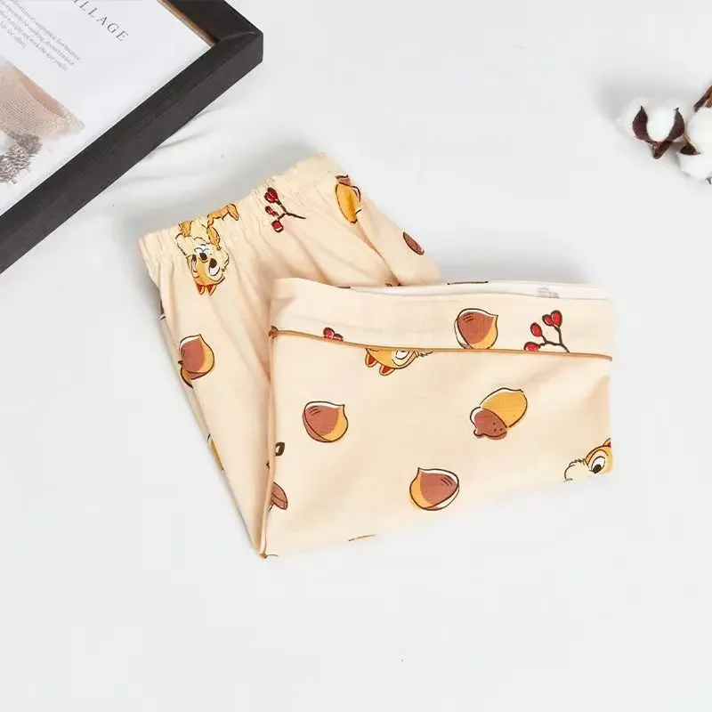 Disney chip 'n' dale anime periphery cartoon cute short sleeve pajamas kawaii girl heart girl loungewear set gifts wholesale